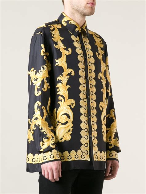 versace mens shirts cheap|Versace collection men shirt black.